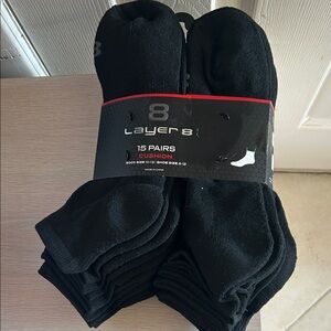 LAYERS 8 MEN' S CUSHION SOVKS LOT OF 15 SIZE 6-12